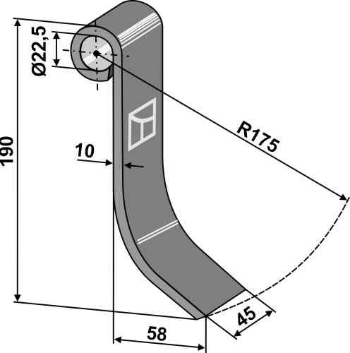 Flail fitting for Stoll 48.08-02.6