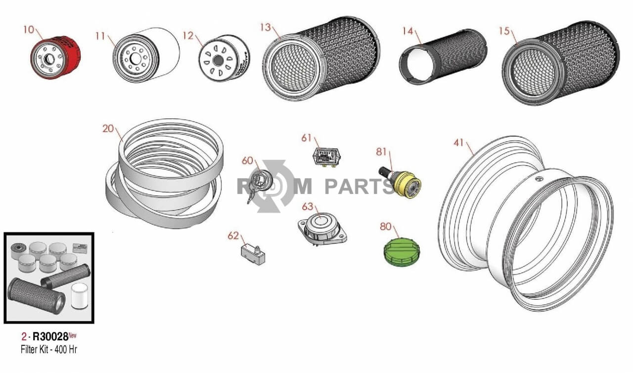 Replacement parts for Traction Model 30450 & 30455