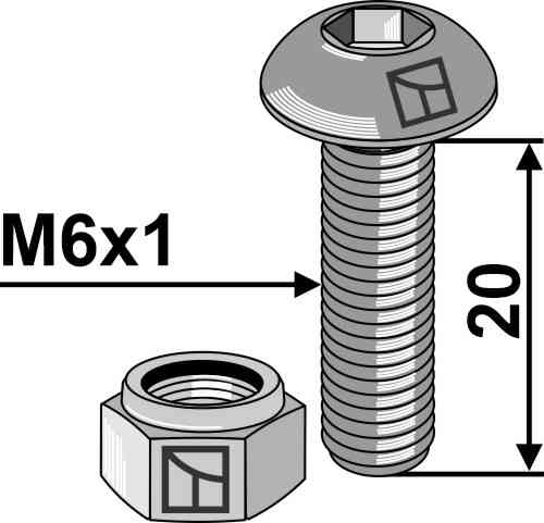 Saucer-head screw with hexagon socket