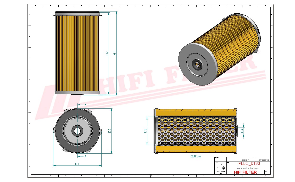 Filtro de óleo para Hitachi 4099518