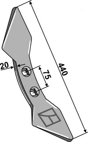 Double heart point 75 fitting for Eberhardt 0584002033.0