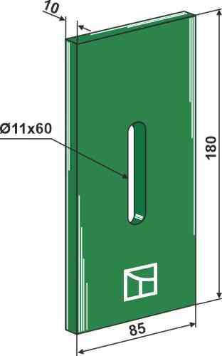 Greenflex kunststof afstrijker voor pakkerrol 53-n102 Greenflex kunststof afstrijker voor pakkerrol 53-n102