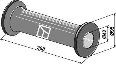 Transition piece for 28x28 square shafts fitting for Frost 05040.100.02