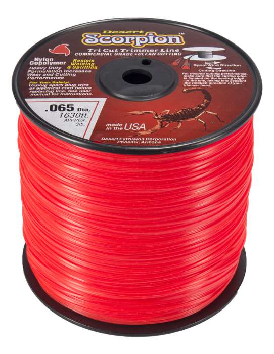 Trimmer line scorpion™ shaped red 3 lb .065" / 1.7mm