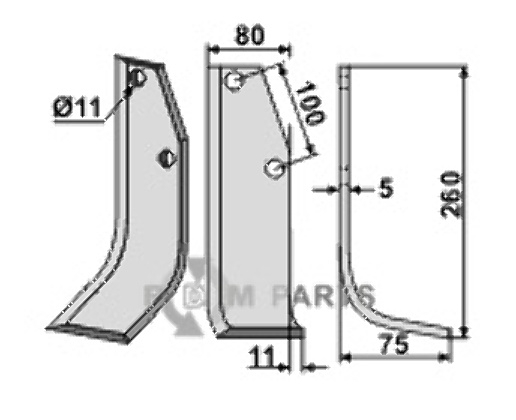 Fräsmesser, rechte Ausführung geeignet für Holder 1832440510