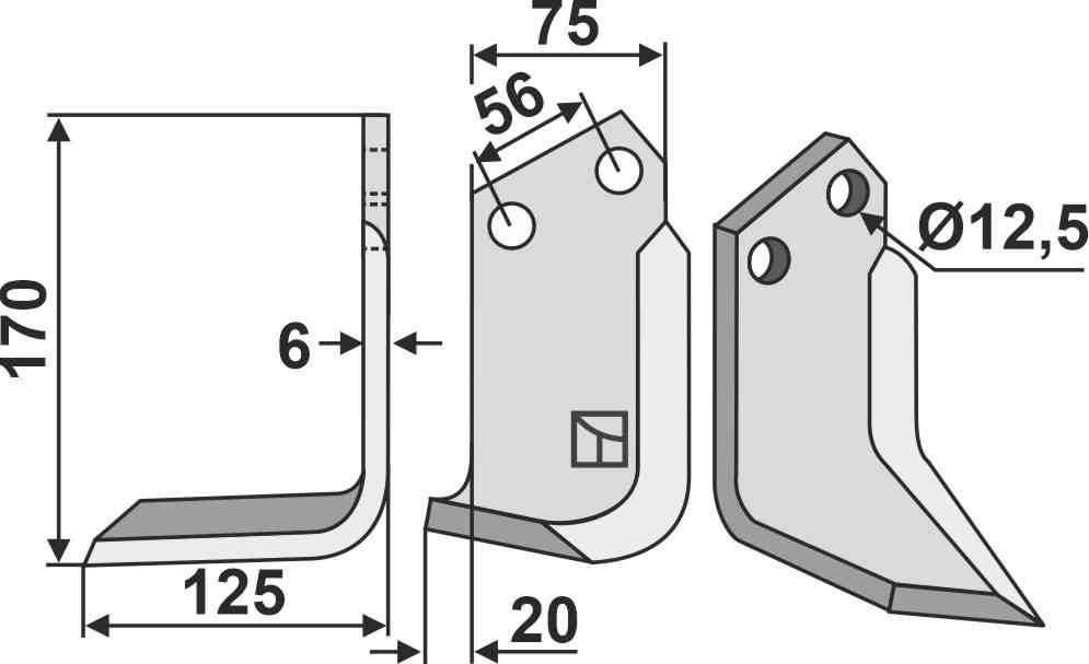 Fräsmesser, linke Ausführung geeignet für Holder 1832442210