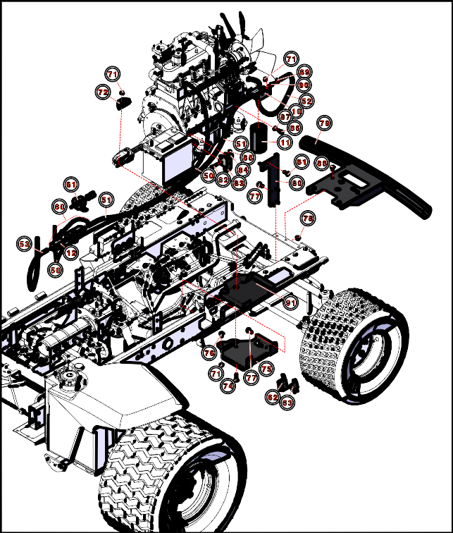 Toro Groundsmaster 4300 D Fuel System Battery Bumper