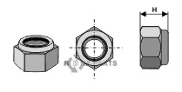 Self-locking hexagon nut - m14x1,5 51-mu14-1
