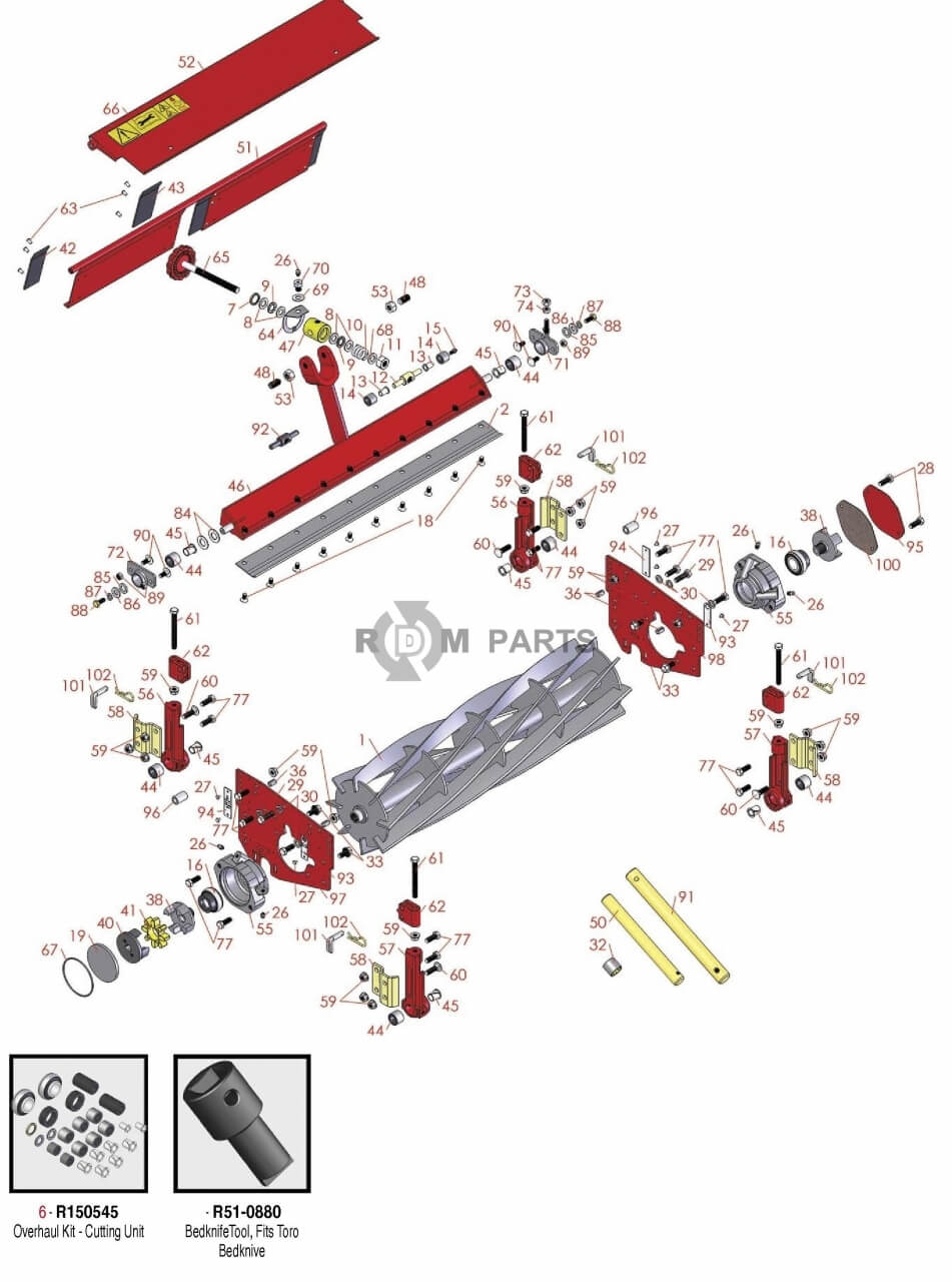 Replacement parts for Reelmaster 2600 Model 03466 & 03467