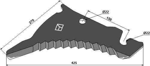 Round baler knife fitting for Kuhn Z4533760 / VGRL893