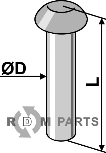 Button head rivet Ø4x25