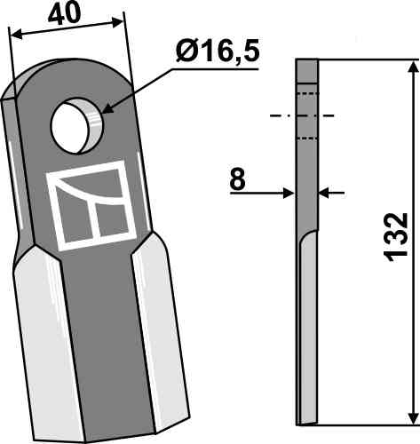RDM Parts Gerades Messer geeignet für Ferri 0901149