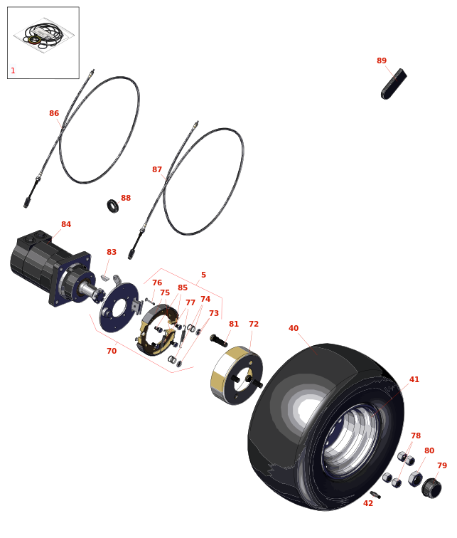 Toro Greensmaster TriFlex 3400 Front Wheel & Brakes Toro Greensmaster TriFlex 3400 Front Wheel & Brakes