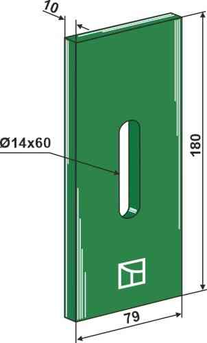 Greenflex kunststof afstrijker voor pakkerrol 53-v101