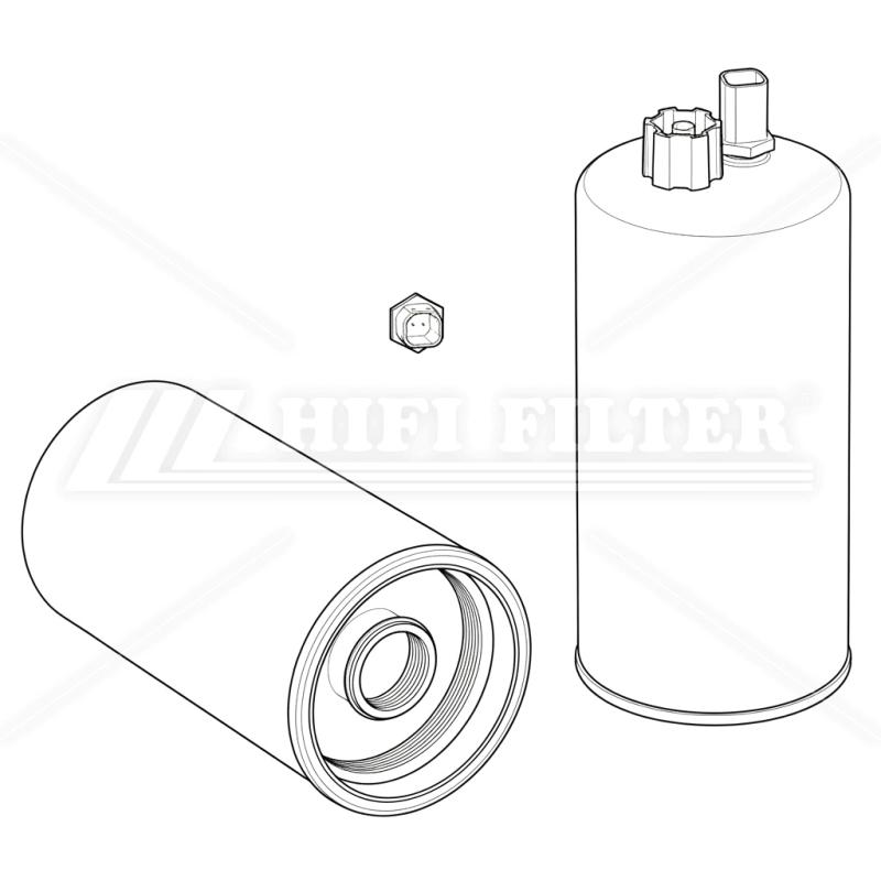 Fuel water separator filter passend voor kalmar jp 124890
