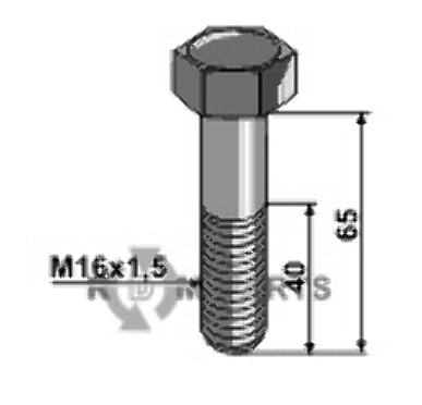 Sechskantschraube - m16x1,5x65 - 12.9 51-1665