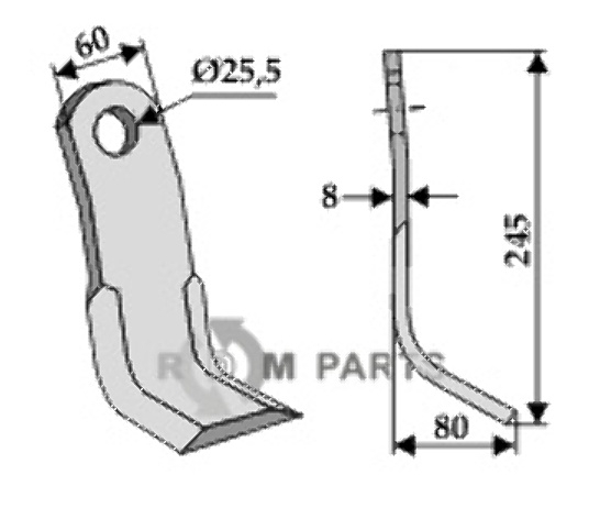 RDM Parts Y-blade fitting for Claas 01049060