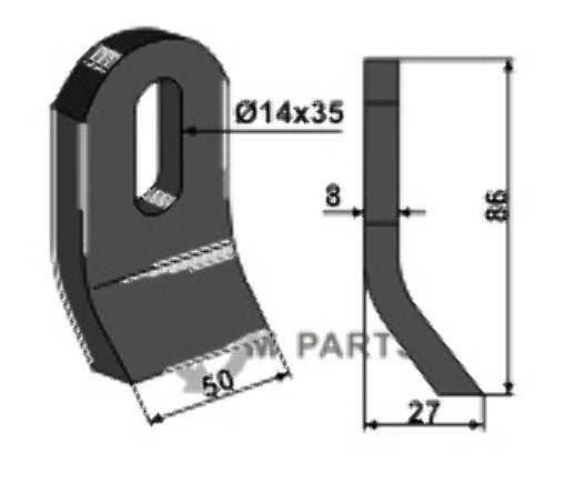 RDM Parts Klepel