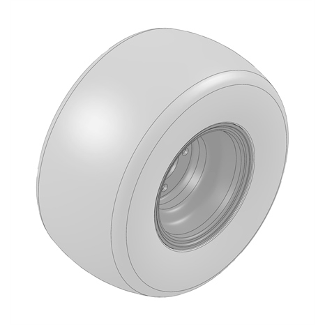 Tire & wheel - 18x9.50-8 (2 ply) carlisle smooth