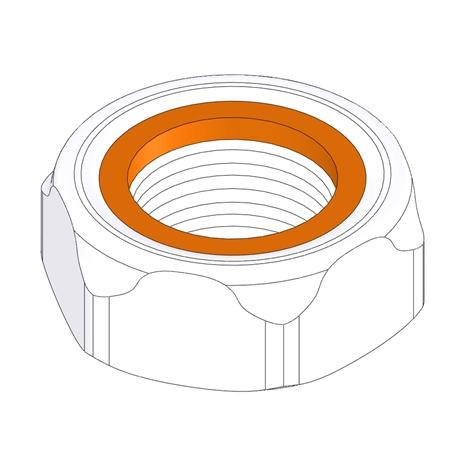 LOCKNUT - NYLON ZINC JAM