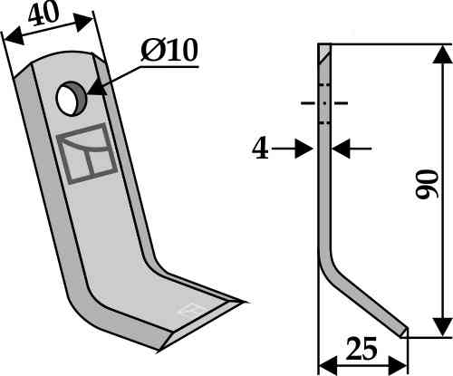 RDM Parts Y-klinge egnet til Agria 490196