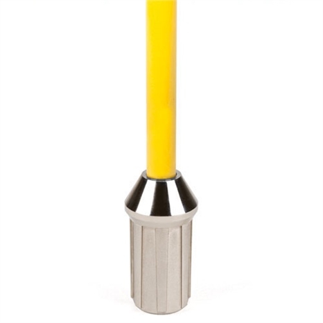 Flagsticks with bottom stripe 1/2" x 7' - set/9 black with yellow