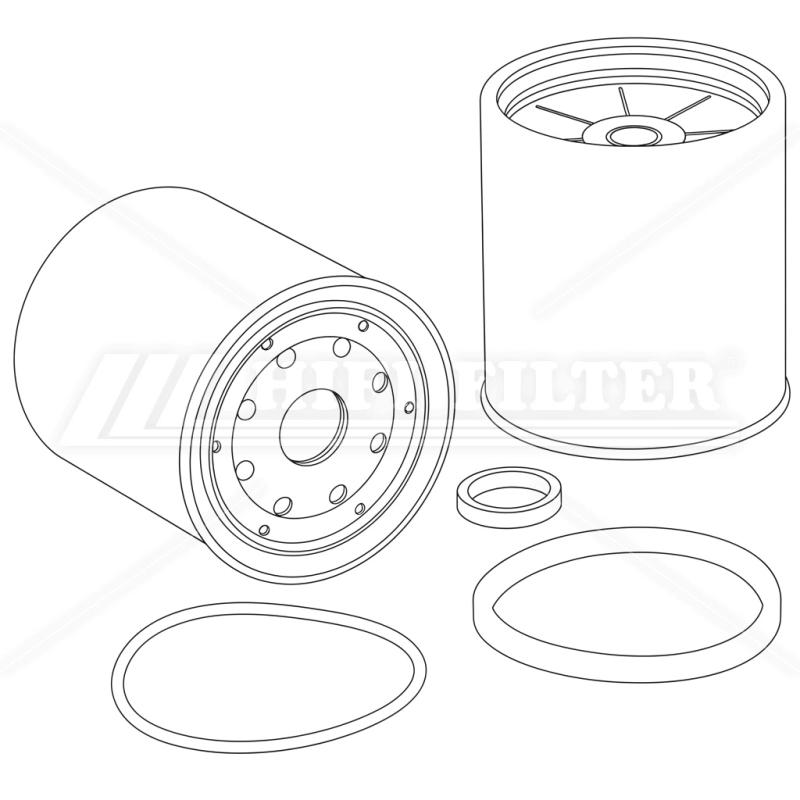 Fuel water separator filter passend voor fleetguard fs 19965