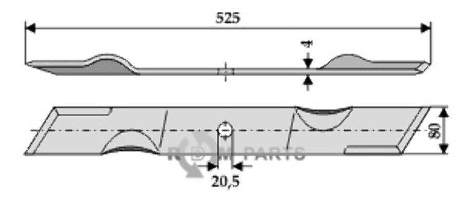 RDM Parts Mäher-Messer geeignet für AS 3077