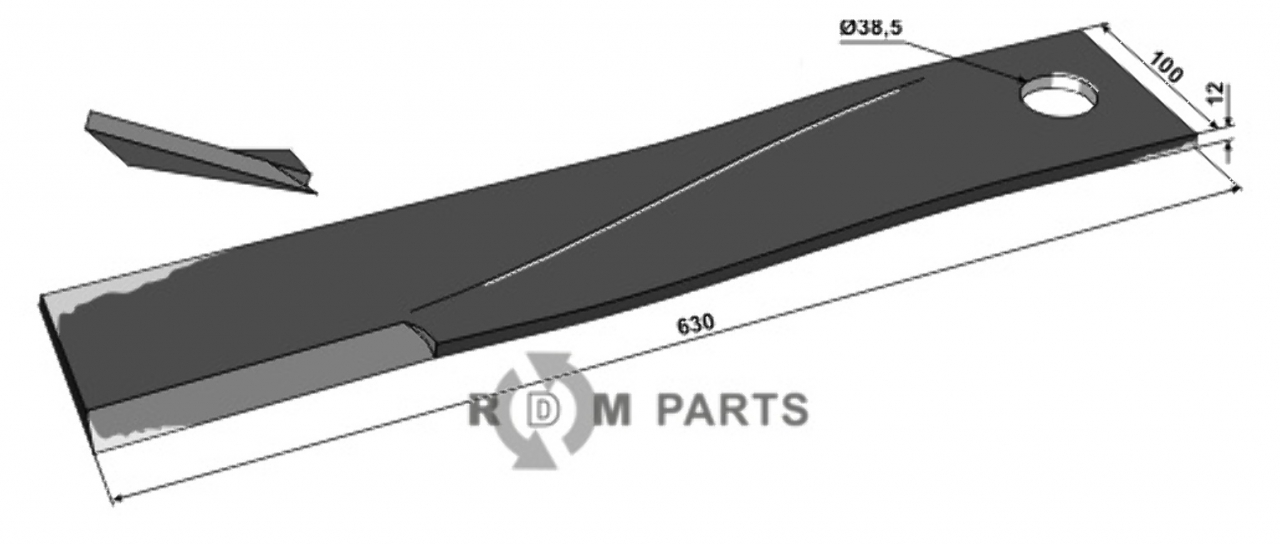 RDM Parts Blade, left fitting for Strom KM060127