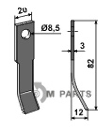 RDM Parts Y-blade fitting for Stiga 1319-1721-01