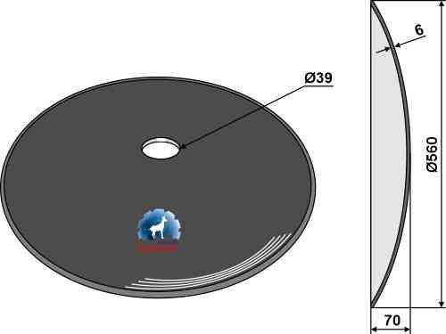 Plain disc Ø560x6