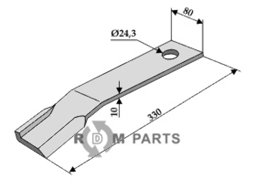 RDM Parts Flail - venstre - Neue Ausführung egnet til Humus 453 251