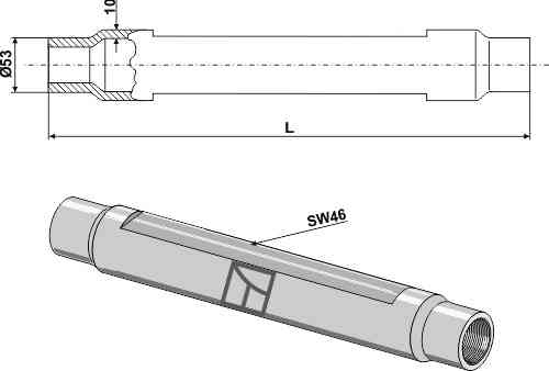 Tube M36x3 Tube M36x3