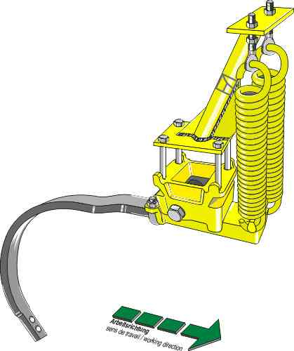 Cultivator springiness compl. with C-Tine - right model