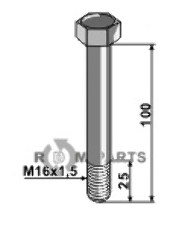 Schraube m16x1,5 x 100 - 10.9 63-duc-913