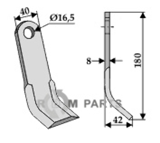 RDM Parts Y-blade fitting for Nobili 17496