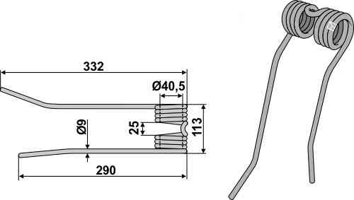 Federzinken - Ausführung rechts geeignet für PZ-Zweegers PZ 190