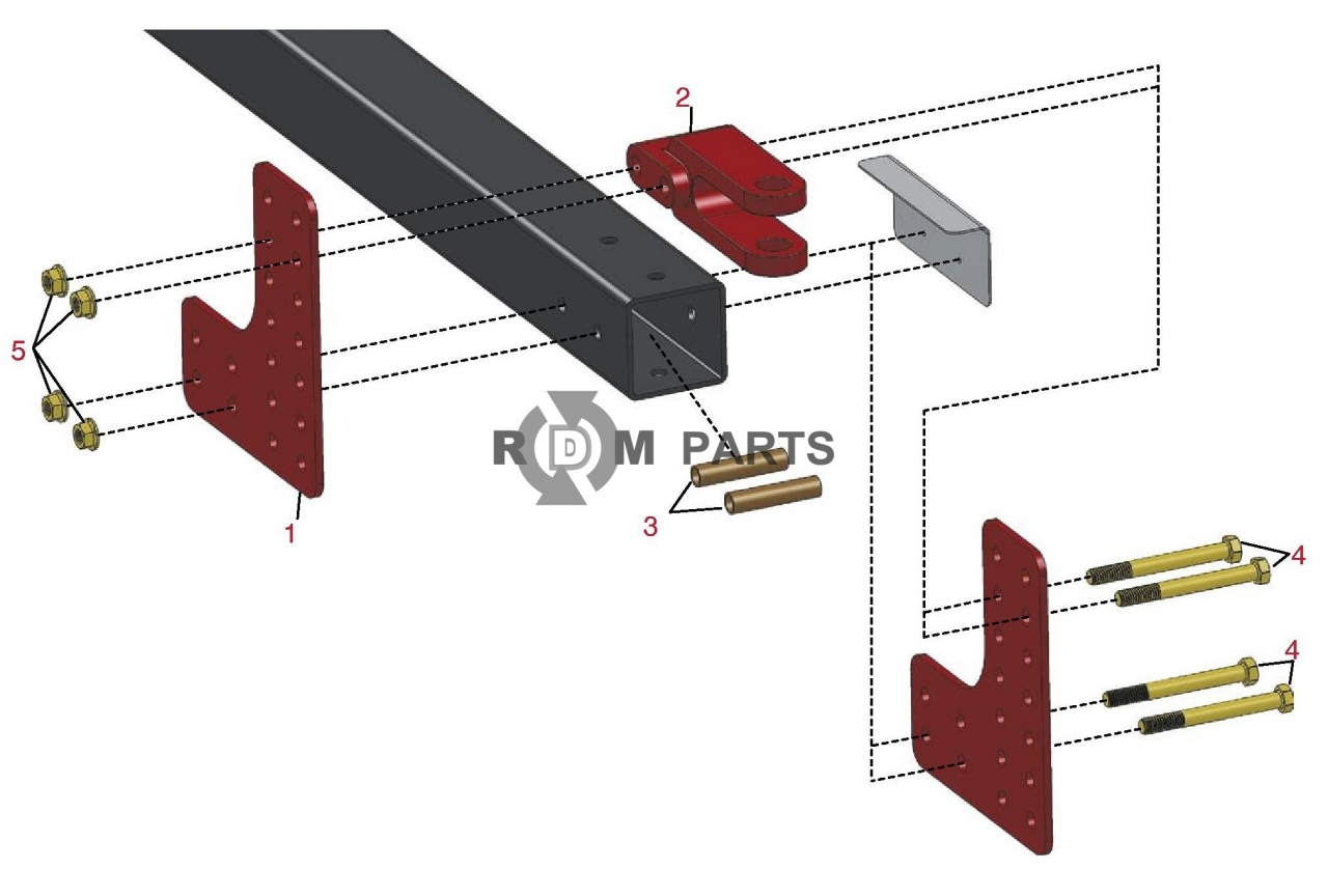 Hitch leveling kit - red