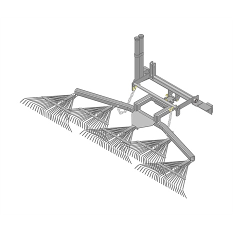 Spring rake to fit standard mounting hitch