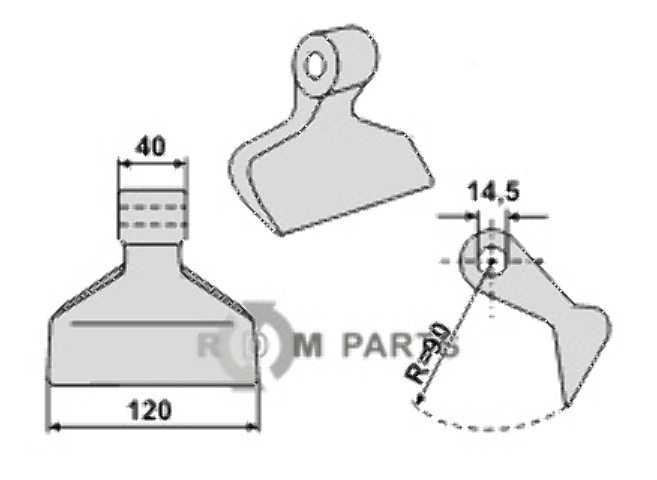 RDM Parts Hamerklepel passend voor Ferri 0901143