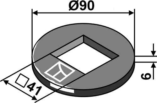 Opvulring Ø90x6x41 passend voor Güttler 70366000