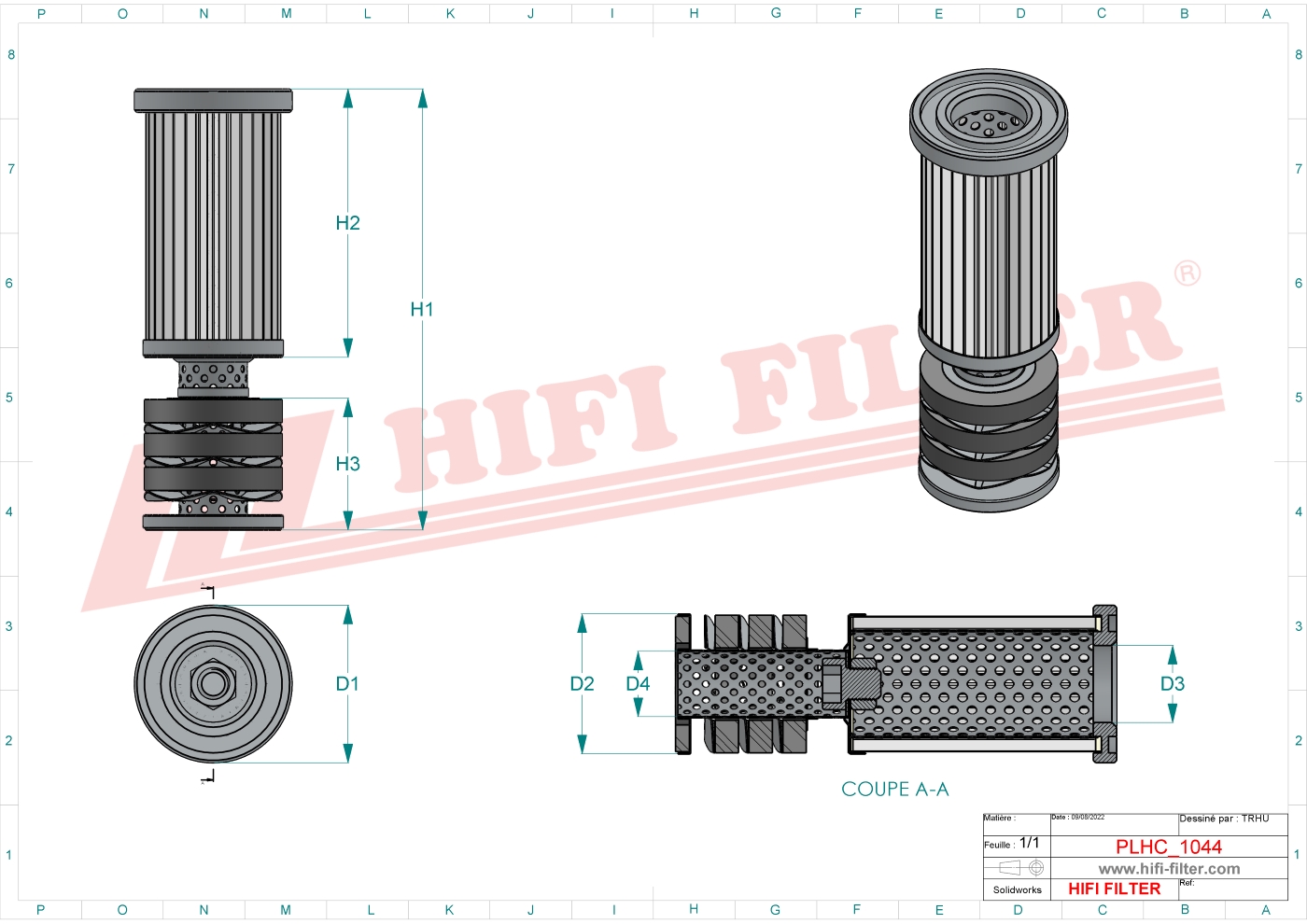 Hydraulic filter passend voor shantui 16y-15-07000