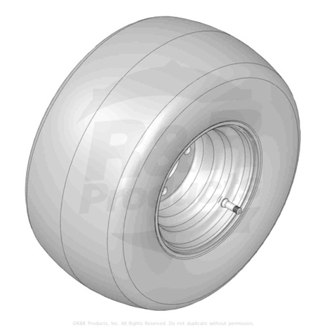 Tire & wheel - 18x9.50-8 (2 ply) carlisle smooth