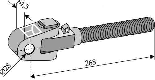 Swivelling tie-rod - M30x3 right thread