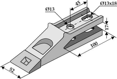 Standard teeth for front loader shavel