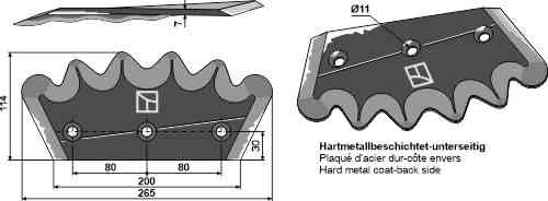 Food mixer knives, left