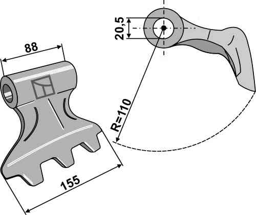 RDM Parts Hammerschlegel geeignet für Kuhn 6060007