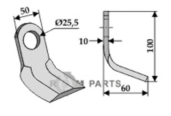 RDM Parts Y-Messer geeignet für Howard 222022425