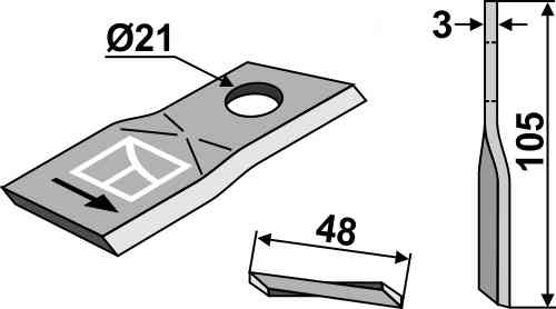 Rotary mower blade fitting for PZ-Zweegers CM138