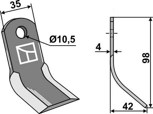 RDM Parts Y-klinge egnet til Müthing 00003435